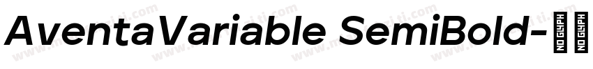 AventaVariable SemiBold字体转换